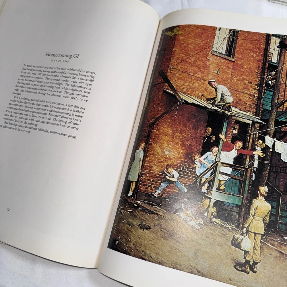 50 Norman Rockwell Favorites Art Book 1977 Crown Publishers Large Poster Size